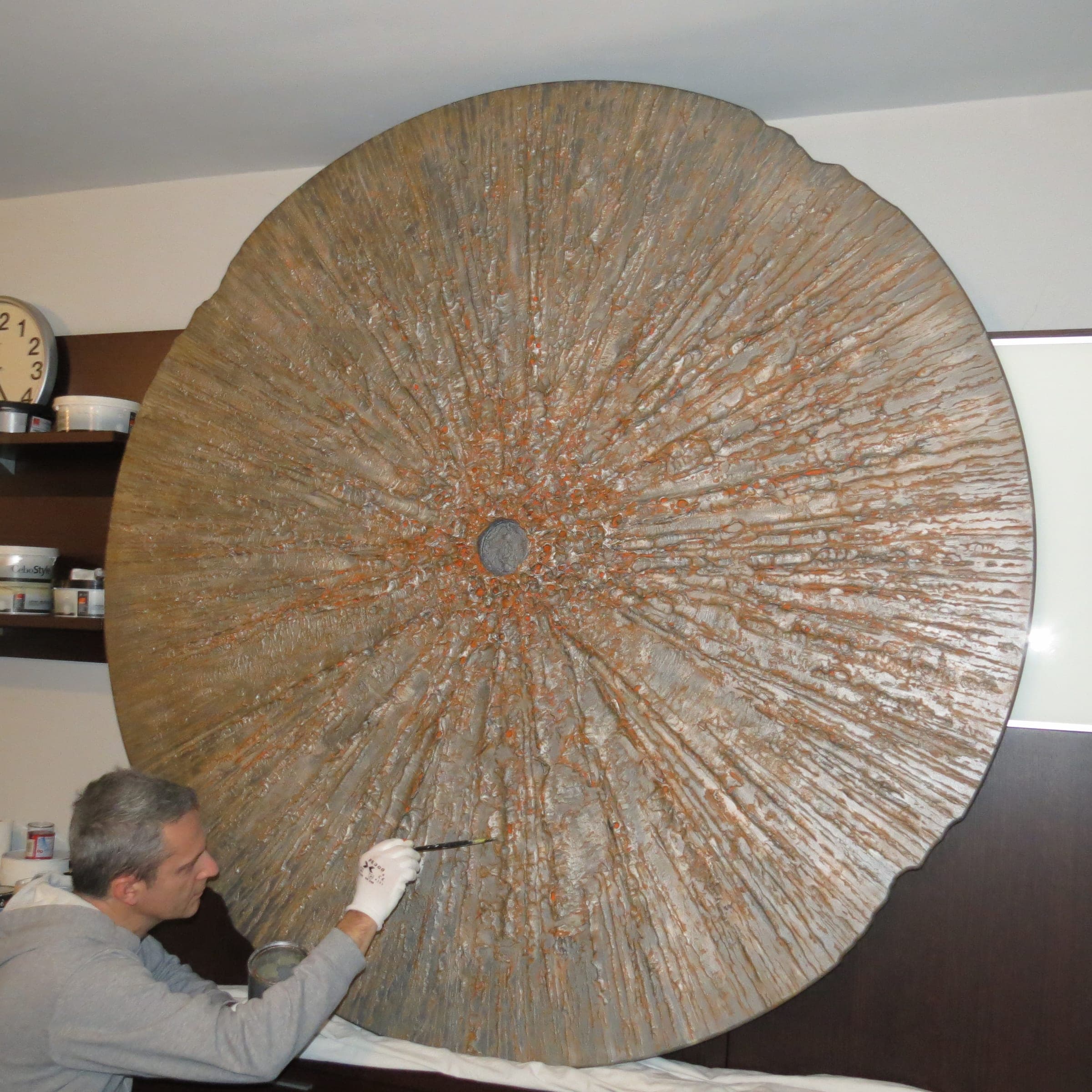 Opera in lavorazione nello studio di Ulderico Rota, 9