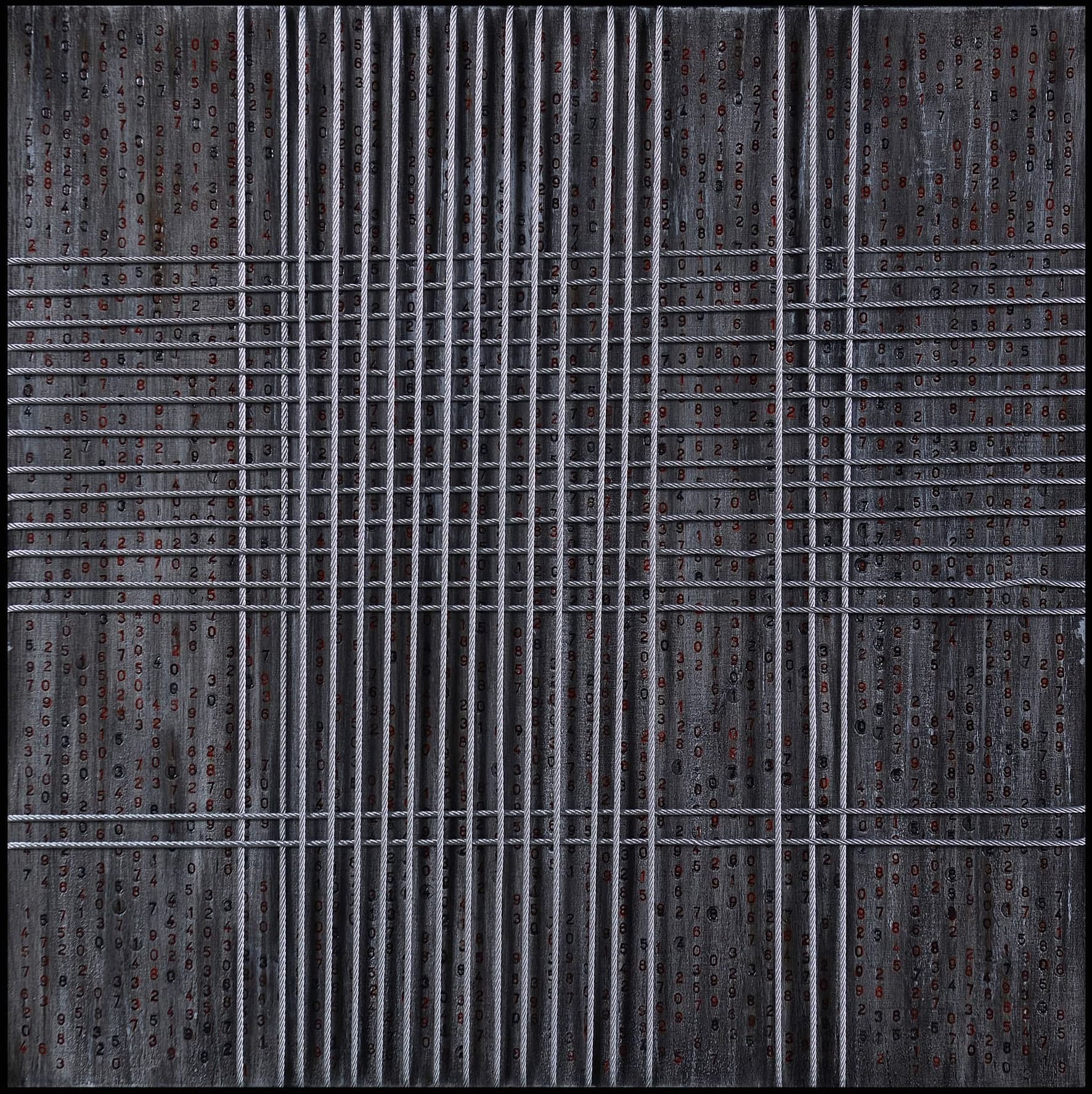 Code 9, 2016, Tecnica mista su pannello