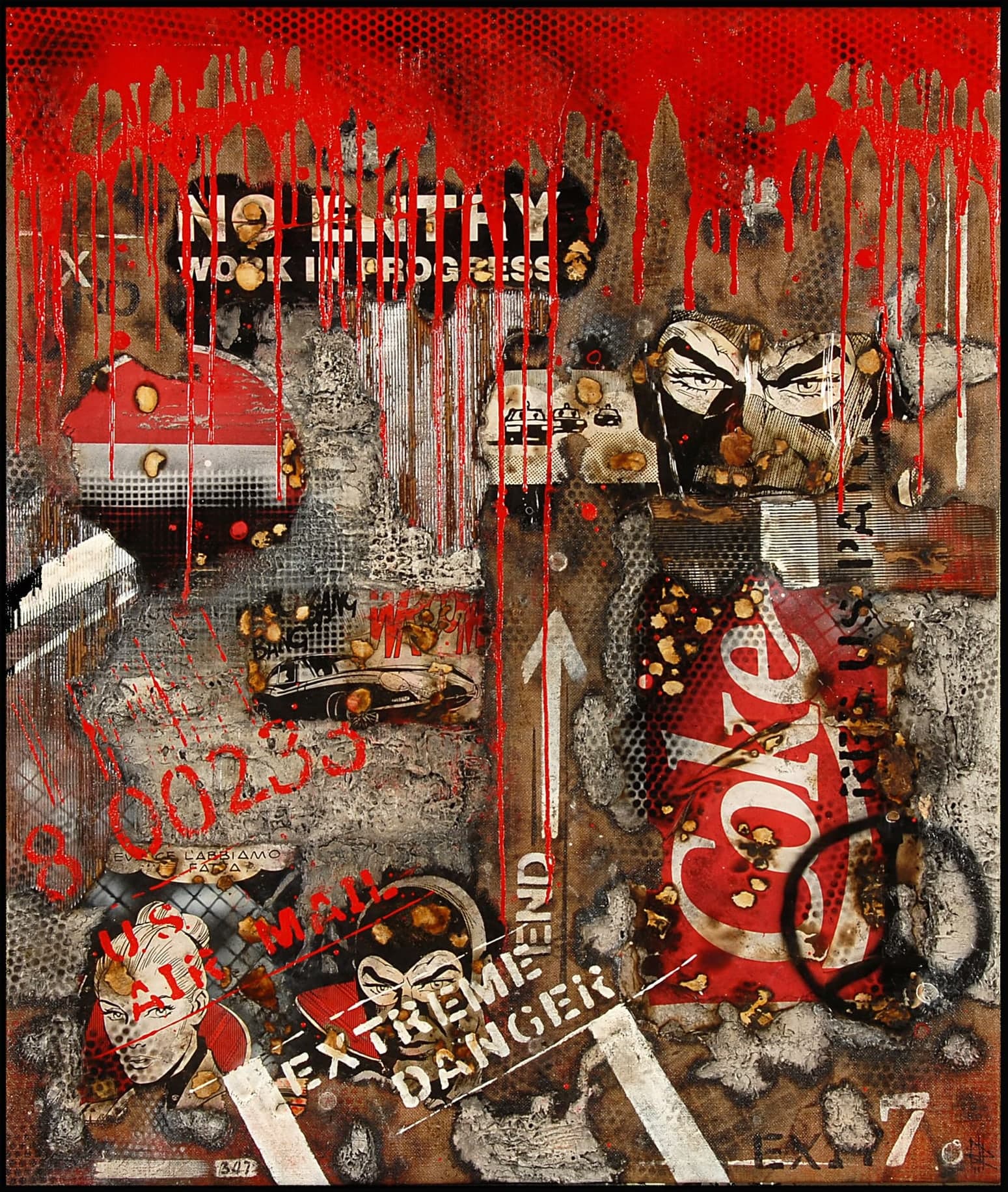 Work in progress, 2011, Tecnica mista su tela