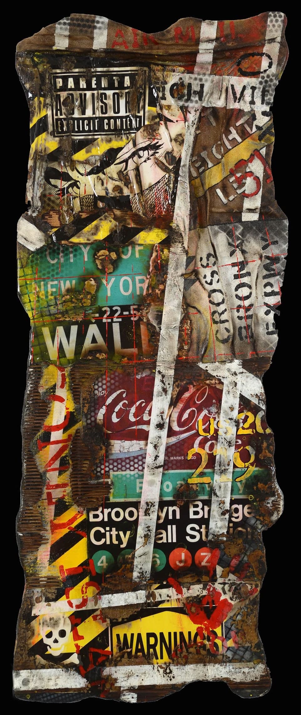 City of New York, 2013, Tecnica mista su pannello